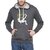 Campus Sutra Charcoal Mens Printed Hoodie