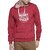 Campus Sutra Maroon Mens Printed Hoodie