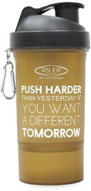 Sinew Nutrition Smart Shaker Bottles Available 600ml -20 oz (Brown/Black).