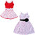 Flora self Design Cotton Dresses for Girls(combi)