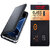 Motorola Moto Z2 Play Black Leather Flip Cover with 9H Curved Edge Tempered Glass