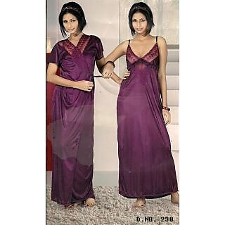 Super Sexy 2p Night Wear Set Blue Nighty sheer on Chest  Over Coat New Honeymoon Sleep Set Gurlz Night Slip Gown  Robe Set 230#