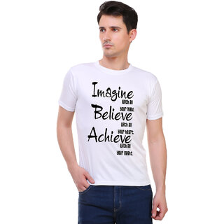 M R MARC ROSE White Color Half Sleeve Motivational Text Printed Tshirt