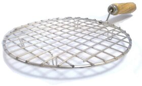 Kudos Roti Jari Roti jali Roast Grill Papad Roaster Grill Chapati Toast Grill Wooden Handle jali barbecue