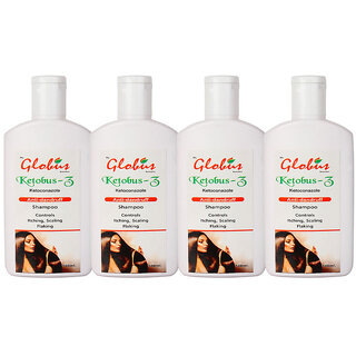 Globus Ketobus-Z Anti-Dandruff Shampoo - Controls Itching, Scaling & Flaking, 100ml, Set of 4