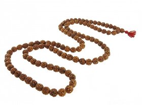Yuvi Shoppe 5 Face Rudraksha Mala, 5 Mukhi Mala, Jaap Mala , 5mm-6mm Natural Rudraksha Bead Mala