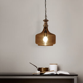 The Light Store Glass Dawnelle Fusion Pendant Light (Brown, 60 Watt)