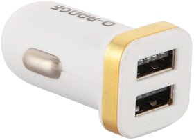 O-Range 2.4 A Dual USB Car Charger with Cable for All Android  iPhones