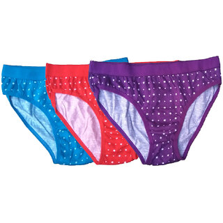 slr fashon red+blue cotton seamless panties pack of 2 ( sort Love )