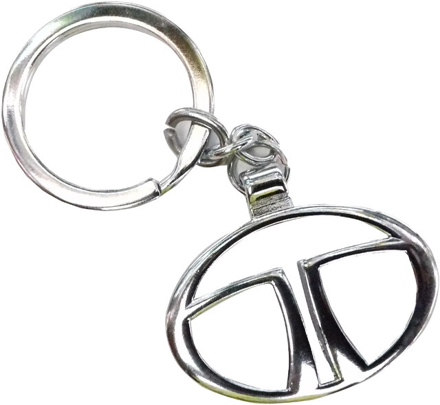 Buy CP BIGBASKET Tata chrome plated steel imported key chain key ring ...