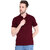 Concepts Maroon Poly Cotton Polo Neck Tshirt