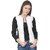 Raabta White Faux Leather Jacket