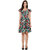 Fusion 18 Multicolor Printed A Line Dress For Women