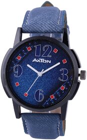 Axton Round Dial Blue Resin Strap Quartz Watch For Unisex