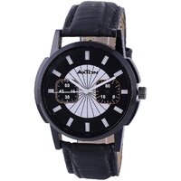 Axton Round Dial Black Resin Strap Analog Quartz Unisex Watch