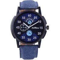 Axton Unisex Round Dial Blue Resin Strap Quartz Watch