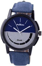 Axton Round Dial Blue Resin Strap Quartz Watch For Unisex