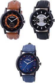 Axton Round Dial Multi Resin Strap Quartz Watch For Unisex
