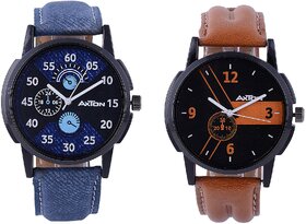 Axton Round Dial Multi Resin Strap Quartz Watch For Unisex