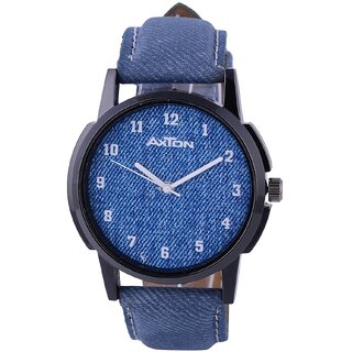 Axton Unisex Round Dial Blue Resin Strap Quartz Watch