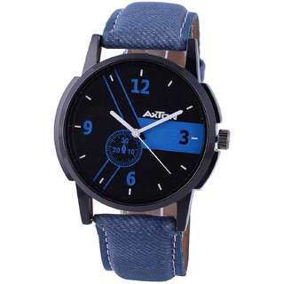 Axton Unisex Round Dial Blue Resin Strap Quartz Watch