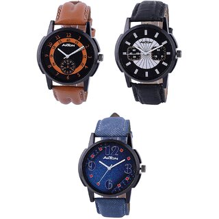 Axton Round Dial Multi Resin Strap Quartz Watch For Unisex