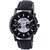 Axton Round Dial Black Resin Strap Analog Quartz Unisex Watch