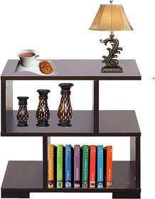 AAROORA Multipurpose, Bedside Table With Storage Cabinet In Wenge Finish