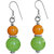 Dyed Quartzite Beads Dangle Earrings