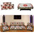 Manvi Creations poly cotton sofa cover (10), cushions ( 5) and table cover (1)