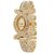 Golden Round Dial Gold Analog Watch For Women.
