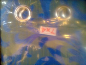 royal blue premium silk curtain size 7x4 feet with steel rings.