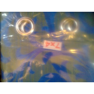 royal blue premium silk curtain size 7x4 feet with steel rings.