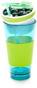 Right Traders Plastic Snack Drink Cup with Straw - Perfect Plastic Drinking Cup for Kids