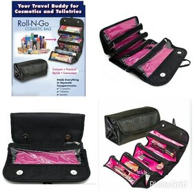 Right Traders Roll N Go Black Cosmetic Bag ( pack of 1 )