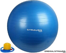 Strauss Anti Burst Gym Ball With Foot Pump 55 Cm