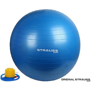 Strauss Anti Burst Gym Ball With Foot Pump 55 Cm