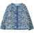 Girls Blue  White Printed Reversible Jacket