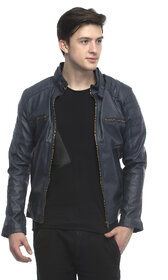 Emblazon Men's Blue Casual Jacket