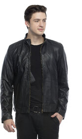 Emblazon Men's Black Casual Jacket