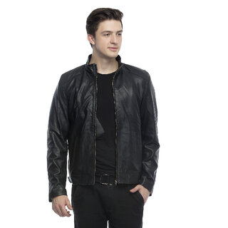 Emblazon Men's Black Casual Jacket