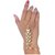 Lucky Jewellery Elegant White Color Gold Plated Finger Ring Bracelet Hand H
