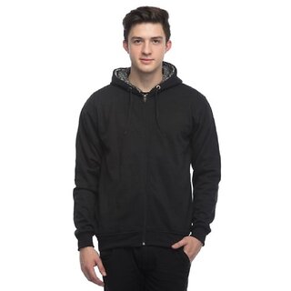 Emblazon Men's Black High Neck Sweatshirt
