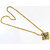 Golden Chain Square Pendant Necklace