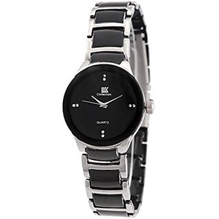 IIK Collection Round Analogue Black Dial WOMENs Watch