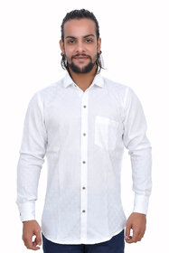Gloria White Slim Fit Cotton Men's Shirt