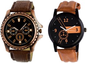 HRV KJR-1,4 Round Black Dial Analog Watch Combo for Men