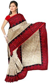 Svb Saree Red Colour Bhagalpuri Silk SAree Without Blouse