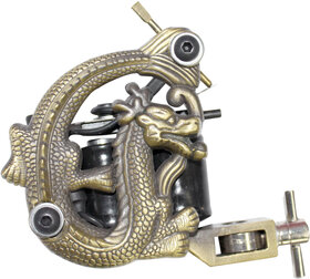 MUMBAI TATTOO MACHINE GUN 12 WRAP COIL TATTOO MACHINE (GOLD) (PACK OF 1)
