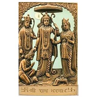 Svm gold plated ram darbar ram ji sita ji hanuman ji laxman ji-3 inches.